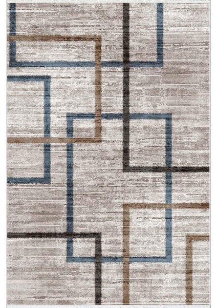 Salon Halısı Modern Geometrik Kahverengi Kaydırmaz Kesme Yıkanabilir Ince Halı Tüysüz Kilim fiyatları