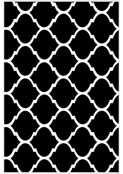 Modern Geometrik Siyah Beyaz Kaydırmaz Kesme Yıkanabilir Ince Halı fiyatları