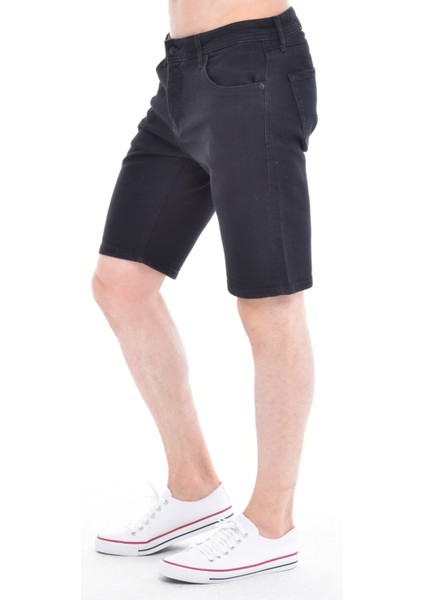 Cedy Denım Erkek Küba Siyah Kot Şort Slim Fit Jean Şort C342 fiyatları