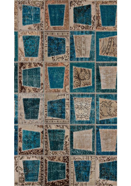 Modern Patchwork Kahverengi Dijital Baskı Halı Kaydırmaz Ince Yıkanabilir fiyatları