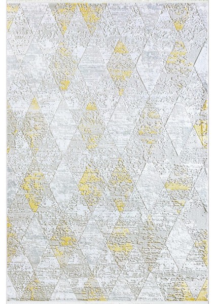Salon Halısı Modern Eskitme Baklava Desen Gri Sarı Kaydırmaz Yıkanabilir Ince Halı Tüysüz Kilim fiyatları