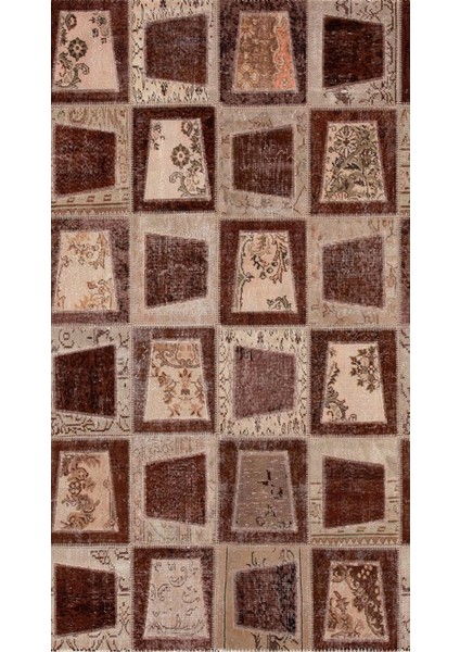 Modern Patchwork Kahverengi Dijital Baskı Halı Kaydırmaz Ince Yıkanabilir fiyatları