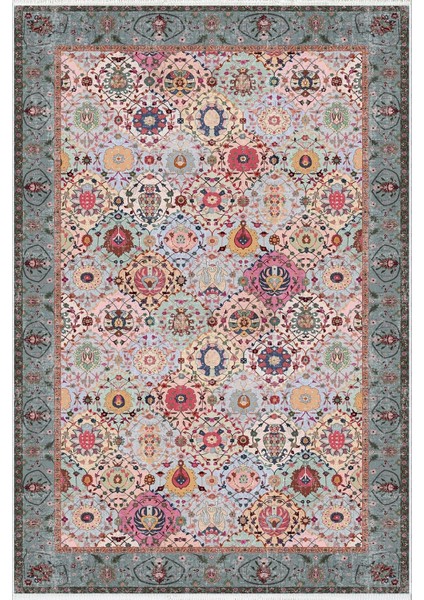 Kilim Desenli Otantik Eskitme Mavi Kaydırmaz Kesme Yıkanabilir Ince Halı fiyatları