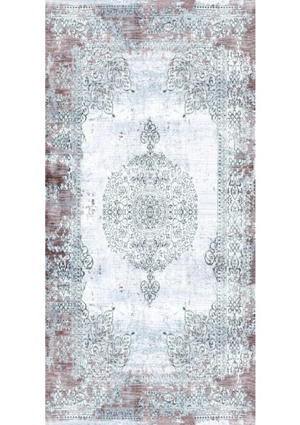 Klasik Eskitme Gri Dijital Baskı Halı Kaydırmaz Ince Yıkanabilir fiyatları