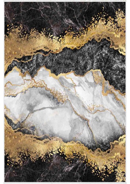Salon Halısı Taş Mermer Modern Altın Siyah Gri Gold Kaydırmaz Yıkanabilir Ince Halı Tüysüz Kilim fiyatları