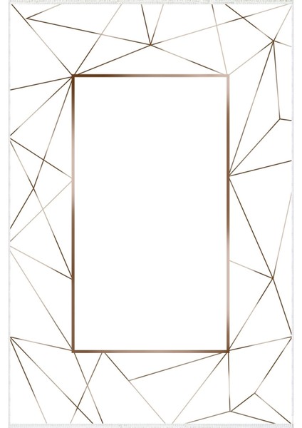 Modern Geometrik Beyaz Kahverengi Kaydırmaz Kesme Yıkanabilir Ince Halı fiyatları