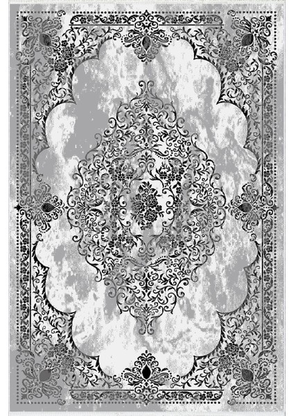 Klasik Gümüş Gri Kaydırmaz Kesme Yıkanabilir Ince Halı fiyatları