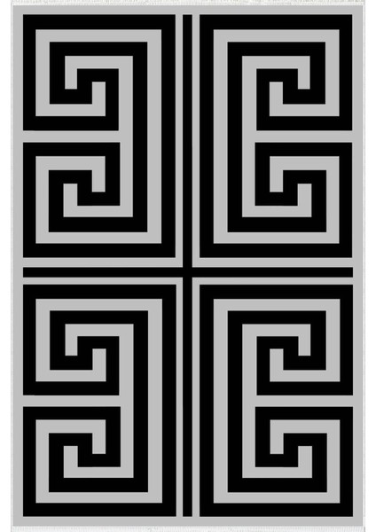 Salon Halısı Modern Geometrik Gri Siyah Kaydırmaz Kesme Yıkanabilir Ince Halı Tüysüz Kilim fiyatları
