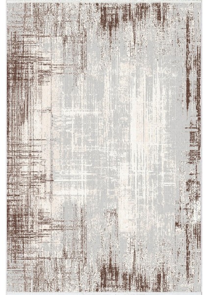 Modern Eskitme Gri Kahverengi Kaydırmaz Kesme Yıkanabilir Ince Halı fiyatları
