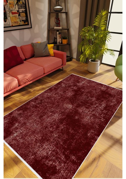 Doku Eskitme Bordo Kaydırmaz Kesme Yıkanabilir Ince Halı