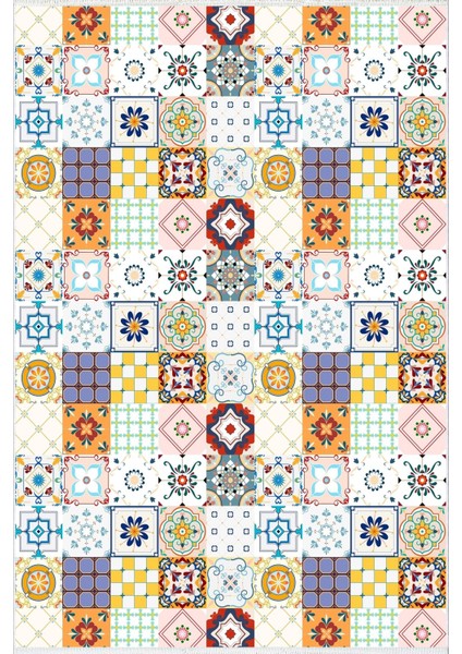 Otantik Eskitme Patchwork Mor Kaydırmaz Kesme Yıkanabilir Ince Halı fiyatları