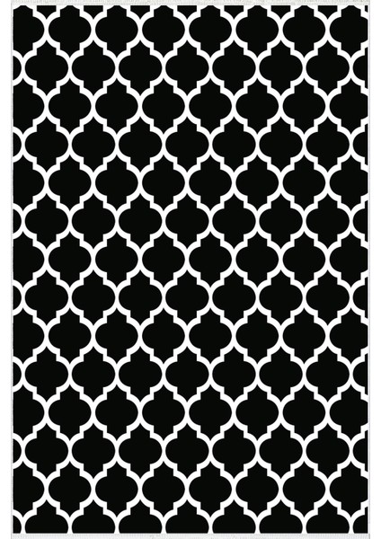 Modern Geometrik Siyah Beyaz Kaydırmaz Kesme Yıkanabilir Ince Halı fiyatları