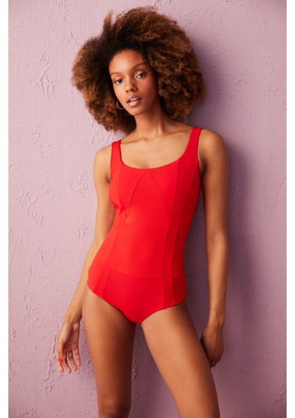 Kırmızı Basic Corset Mayo