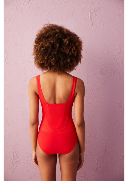 Kırmızı Basic Corset Mayo