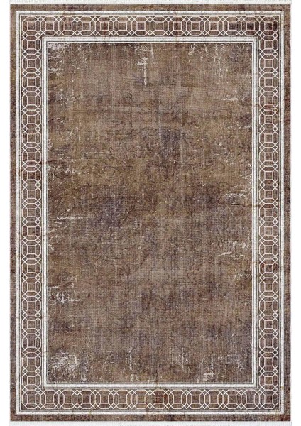 Modern Çizgili Kahverengi Kaydırmaz Kesme Yıkanabilir Ince Halı fiyatları