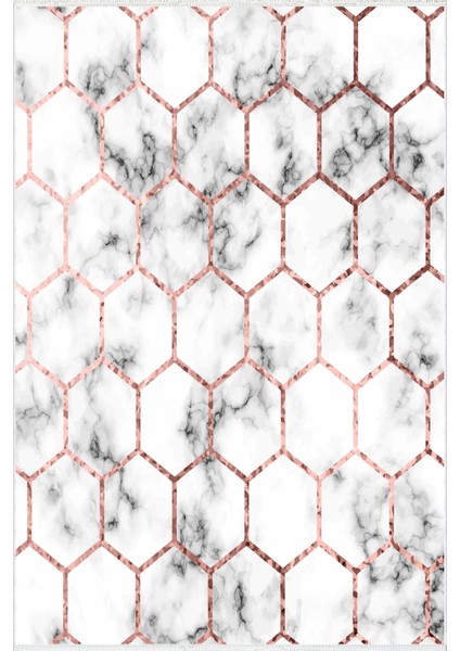 Modern Geometrik Metalik Altıgen Gri Altın Kaydırmaz Kesme Yıkanabilir Ince Halı fiyatları