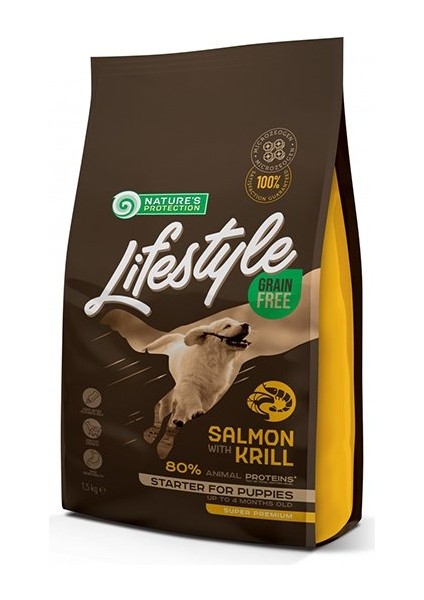 Lifestyle Tahılsız Karides ve Somonlu Başlangıç Yavru Köpek Maması 1.5 kg