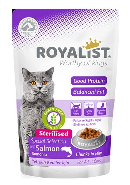 Sterilised Somonlu Kısırlaştırılmış Yetişkin Kedi Konservesi 85 gr