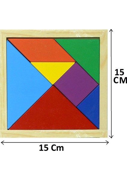 Ahşap Eğitici Geliştirici Tangram Oyunu Büyük Boy 7 Parça