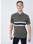 Cm T 712 Regular Fit Jakarlı Haki Erkek Polo T-Shirt 3