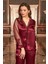 BARİNA 8690 BAYAN BORDO SATEN UZUN 6 LI SET 4