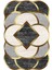 Salon Halısı Klasik Modern Altın Siyah Ekru Metalik Kaydırmaz Yıkanabilir Ince Halı Tüysüz Kilim 2