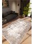Salon Halısı Doku Eskitme Kahverengi Gri Kaydırmaz Kesme Yıkanabilir Ince Halı Tüysüz Kilim 1