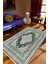 Salon Halısı Klasik Yeşil Gri Kaydırmaz Kesme Yıkanabilir Ince Halı Tüysüz Kilim 1