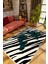 Salon Halısı Çiçekli Zebra Temalı Beyaz Siyah Kaydırmaz Yıkanabilir Ince Halı Tüysüz Kilim 1