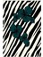 Salon Halısı Çiçekli Zebra Temalı Beyaz Siyah Kaydırmaz Yıkanabilir Ince Halı Tüysüz Kilim 2