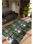 Salon Halısı Figürlü Çiçekli Kuş Desen Yeşil Kaydırmaz Kesme Yıkanabilir Ince Halı Tüysüz Kilim 1