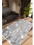 Salon Halısı Modern Eskitme Gümüş Gri Beyaz Kaydırmaz Kesme Yıkanabilir Ince Halı Tüysüz Kilim 1