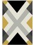 Salon Halısı Modern Geometrik Kahverengi Kaydırmaz Kesme Yıkanabilir Ince Halı Tüysüz Kilim 2