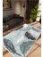 Salon Halısı Çiçekli Tüy Desen Gri Beyaz Siyah Kaydırmaz Yıkanabilir Ince Halı Tüysüz Kilim 1