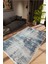 Salon Halısı Doku Eskitme Gri Lacivert Kaydırmaz Kesme Yıkanabilir Ince Halı Tüysüz Kilim 1