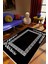 Salon Halısı Klasik Siyah Kaydırmaz Kesme Yıkanabilir Ince Halı Tüysüz Kilim 1