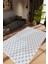 Salon Halısı Modern Geometrik Gri Beyaz Kaydırmaz Kesme Yıkanabilir Ince Halı Tüysüz Kilim 1
