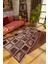 Modern Patchwork Kahverengi Dijital Baskı Halı Kaydırmaz Ince Yıkanabilir 1