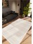 Modern Eskitme Bej Ekru Kaydırmaz Kesme Yıkanabilir Ince Halı 1