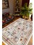 Salon Halısı Otantik Figürlü Çiçekli Bej Kaydırmaz Kesme Yıkanabilir Ince Halı Tüysüz Kilim 1