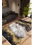 Salon Halısı Taş Mermer Modern Altın Siyah Gri Gold Kaydırmaz Yıkanabilir Ince Halı Tüysüz Kilim 1