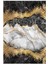 Salon Halısı Taş Mermer Modern Altın Siyah Gri Gold Kaydırmaz Yıkanabilir Ince Halı Tüysüz Kilim 2