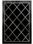 Salon Halısı Modern Geometrik Siyah Gri Kaydırmaz Kesme Yıkanabilir Ince Halı Tüysüz Kilim 2