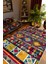 Kilim Desenli Otantik Eskitme Sarı Kaydırmaz Kesme Yıkanabilir Ince Halı 1