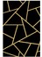 Modern Geometrik Altın Gold Kahverengi Siyah Kaydırmaz Kesme Yıkanabilir Ince Halı 2
