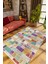 Modern Patchwork Bej Kaydırmaz Kesme Yıkanabilir Ince Halı 1