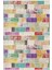 Modern Patchwork Bej Kaydırmaz Kesme Yıkanabilir Ince Halı 2