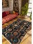 Modern Patchwork Metalik Kahverengi Gri Gold Kaydırmaz Kesme Yıkanabilir Ince Halı 1