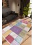 Modern Patchwork Bej Kaydırmaz Kesme Yıkanabilir Ince Halı 1