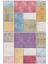 Modern Patchwork Bej Kaydırmaz Kesme Yıkanabilir Ince Halı 2